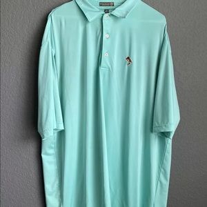 Peter Millar Summer Comfort turquoise polo shirt